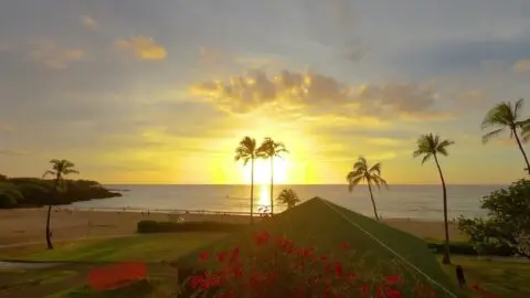 Sunset at Hapuna Beach, Big Island, Hawaii